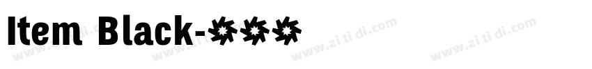 Item Black字体转换